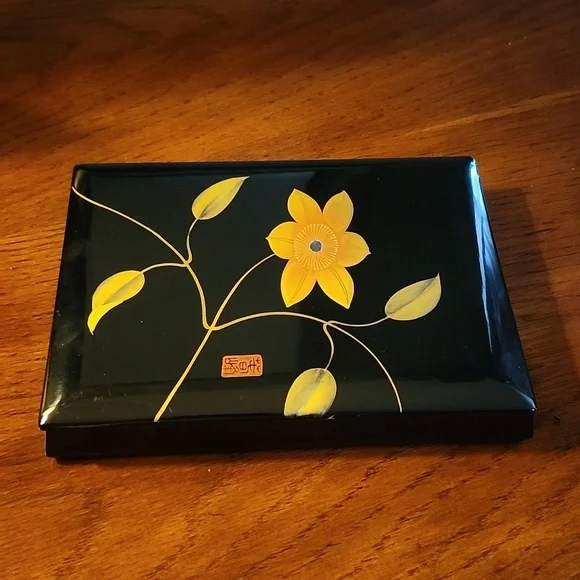 VTG JAPANESE AIZU-,NURI LACQUER FUMIBAKO BOX - Picture 13 of 13